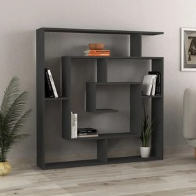 Книжна рафт Labirent от меламин в антрацит 125x22x129см.