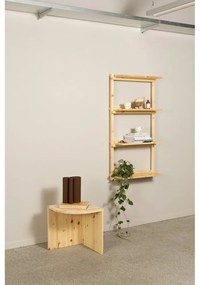 Стенна библиотека от масивен бор в естествен цвят 66x127 cm Groove – Karup Design