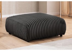 Тъмносива табуретка от рипсено кадифе Justin – Ropez