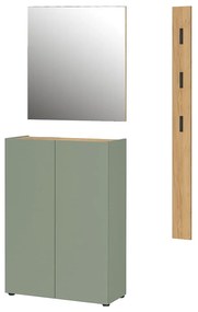 Светлозелен комплект за коридор от декор от дъб 104x200x33 cm Alviano – Germania