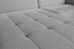 Сив разтегателен ъглов диван с място за съхранение от букле (десен ъгъл) Gomsi – ELTAP