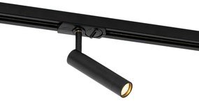 Модерен черен прожектор за 1-фазна релсова система - Iconic Ivy