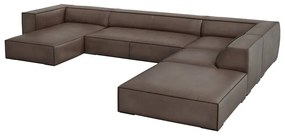 Ъглов диван от кафява кожа (десен ъгъл) Madame - Windsor &amp; Co Sofas