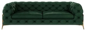 Тъмнозелен кадифен диван 225 cm Chelsea Bis – Ropez