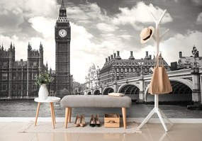 Фототапет – Биг Бен в Лондон в черно-бяло