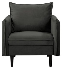 Тъмносиво кадифено кресло Juli – Ropez