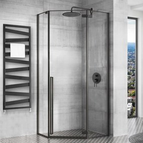 Душ кабина Rea DIAMOND BLACK MAT 100x100