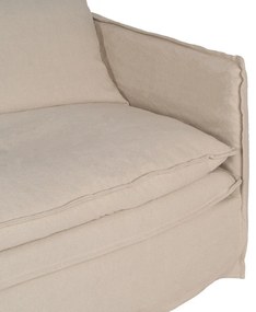 Кремав ленен диван 210 cm – Ixia