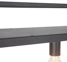 Индустриален висящ аплик черен с 4-светлинна стойка - Cage Rack