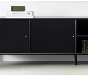 Черен ТВ скрин с метални крака Mistral 233 - Hammel Furniture