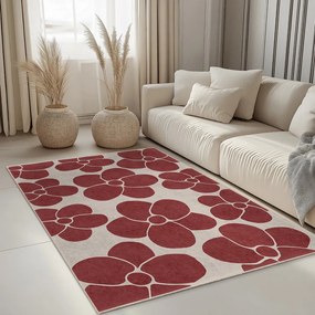 Червен килим подходящ за пране 60x100 cm Red Meadow – Mila Home