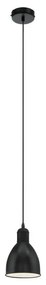 Eglo 55243 - Пендел на кабел PRIDDY 1xE27/60W/230V, черен