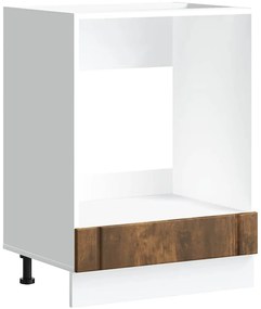 853762 vidaXL Шкаф за фурна, Lucca, опушен дъб, инженерно дърво