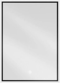 Mexen Erma осветено огледало за баня 50 x 70 см, LED 6000K, противымъгла, черна