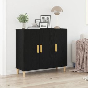 Sonata H Съединител Черен Дъб 90x34x80 см Инженерна Дървесина