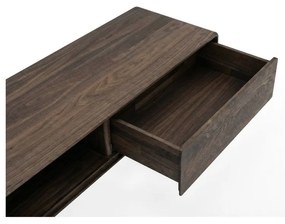 Кафява маса за телевизор от масивен дъб 220x45x45 cm Fawn – Gazzda