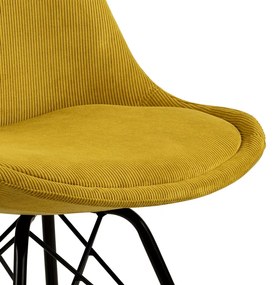 Жълт трапезен стол Eris - Actona