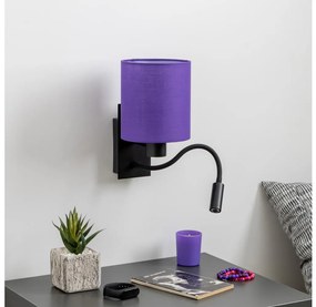 Brilagi - LED Аплик NUBILA 1xE27/25W/230V + LED/3W черен/лилава