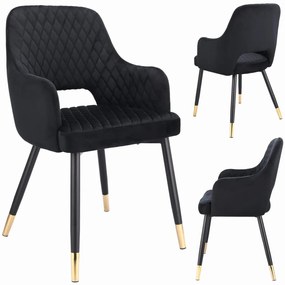 Луксозен кадифен стол за хранене BORGO Сив