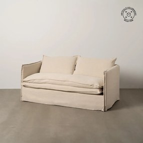 Кремав ленен диван 180 cm – Ixia
