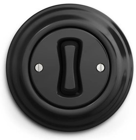 Kliklap - Ретро бутон с рамка, черен