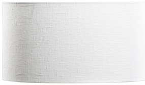 Овална абажура от лен бял 35/23/18