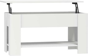 809701 vidaXL Маса за кафе, бяла, 101x49x52 см, инженерно дърво