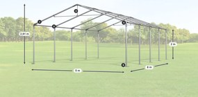 Парти шатрата 5x8x2m Comfort PE 240g с мрежа против комари Лято