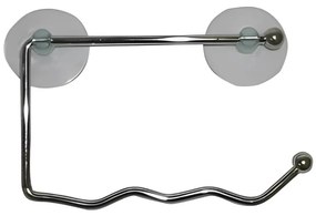 Държач за тоалетна хартия с вендузи, 10x17 cm, бляскав хром