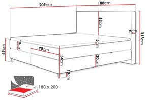 Тапицирано легло Laro-Ekrou-180 x 200