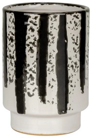 Черно-бяла керамична чаша за четки за зъби Subiza – Wenko