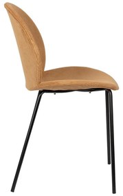 Жълти трапезни столове в цвят охра в комплект от 2 броя Bonnet - Zuiver