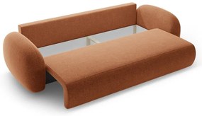 Шенилов сгъваем/с място за съхранение диван в тухлен цвят 262 cm Tonale – Cosmopolitan Design