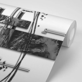 Тапет – Черно-бяла луксозна абстракция
