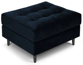 Табуретка за крака от синьо кадифе Santo - Milo Casa