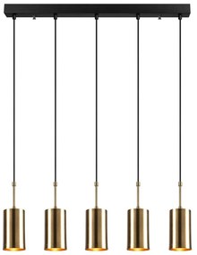 Висяща лампа за 5 крушки в златист цвят Kem - Opviq lights