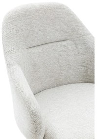 Светлосиви тапицирани трапезни столове в комплект с подлакътници 2 бр. Tamara – Marckeric