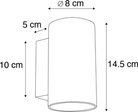 Интелигентна дизайнерска стенна лампа черна вкл. 2 Wifi GU10 - Sandy