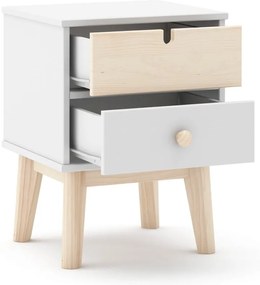 Бяло детско нощно шкафче Estefania - Marckeric