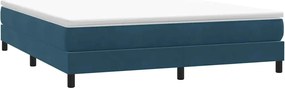 3315841 vidaXL Box Spring легло без матрак Тъмно синьо 180x210 cm кадифе