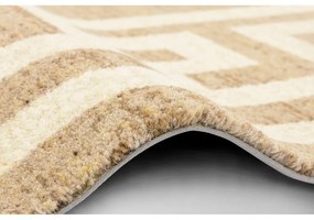 Светлокафяв вълнен килим 133x180 cm Cesar - Agnella