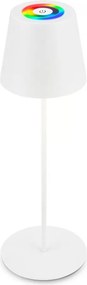 Briloner 7510016 - LED RGBW димируема настолна лампа CALIDA 2,5W/5V IP44 1200 mAh бяла