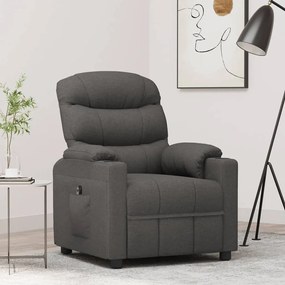 3143492 vidaXL Електрически наклоняем стол, тъмносив, текстил