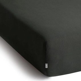 Тъмносив еластичен чаршаф от джърси 140x200 cm Amber – Restilo