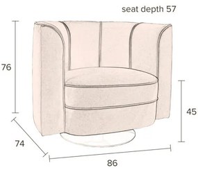 Оранжев фотьойл Flower - Dutchbone