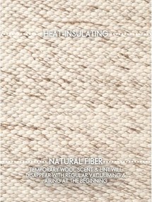 Бежов/в естествен цвят ръчно изработен вълнен килим 160x230 cm Lyon Beans – Elle Decoration