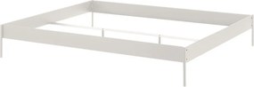 Бяло стоманено двойно легло 200x200 cm без табла с включена подматрачна рамка Eton Basic – noo.ma