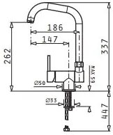 Кухненски кран Pyramis Contralto