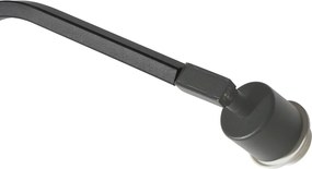 Модерна подова лампа черна с димер - Anne ZigZag