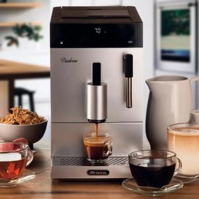 Кафеавтомат Ariete Diadema Automatica 1452/00, 1.5 л, Вградена мелачка, 1350W, 19 bar, Сензорен дисплей, Стиймър, Черен